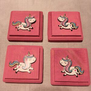 HANDMADE UNICORNS WOODEN PICTURES